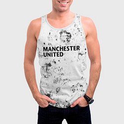 Майка-безрукавка мужская Manchester United dirty ice, цвет: 3D-белый — фото 2
