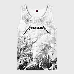 Майка-безрукавка мужская Metallica white graphite, цвет: 3D-белый