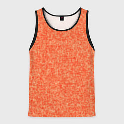 Майка-безрукавка мужская Ярко-оранжевый текстурированный, цвет: 3D-черный