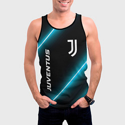 Майка-безрукавка мужская Juventus неоновые лампы, цвет: 3D-черный — фото 2