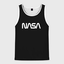 Мужская майка без рукавов Nasa white logo