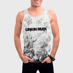 Майка-безрукавка мужская Linkin Park white graphite, цвет: 3D-белый — фото 2