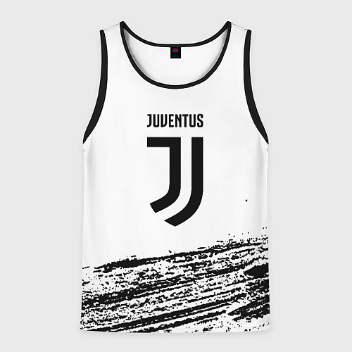 Мужская майка без рукавов Ювентус спорт краски / 3D-Черный – фото 1