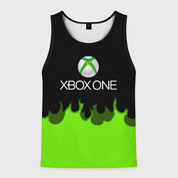 Мужская майка без рукавов Xbox green fire