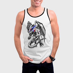 Майка-безрукавка мужская BMW s1000rr dragon, цвет: 3D-черный — фото 2