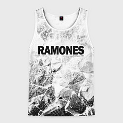 Майка-безрукавка мужская Ramones white graphite, цвет: 3D-белый