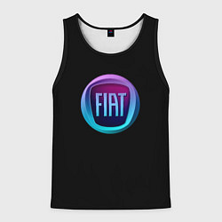 Мужская майка без рукавов FIAT logo neon