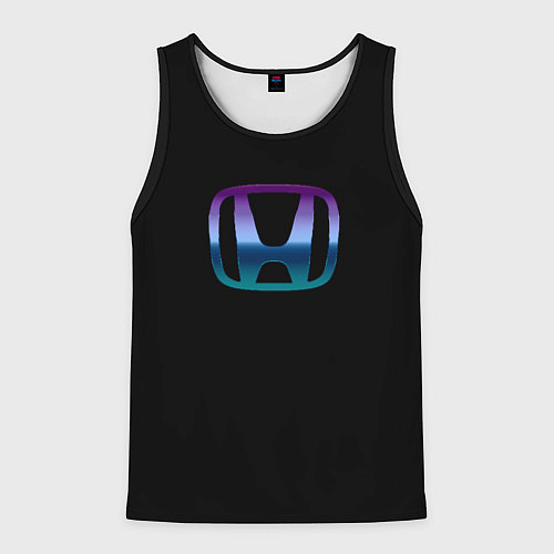 Мужская майка без рукавов Honda neon logo / 3D-Черный – фото 1