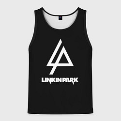 Майка-безрукавка мужская Linkin park logo brend music, цвет: 3D-черный