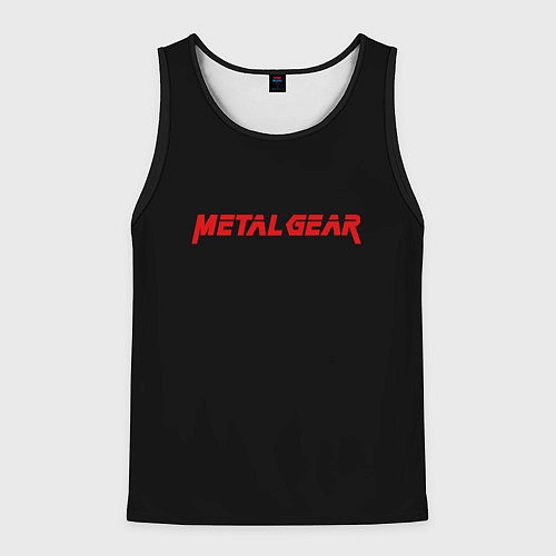 Мужская майка без рукавов Metal gear red logo / 3D-Черный – фото 1