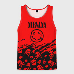 Мужская майка без рукавов Nirvana rock skull