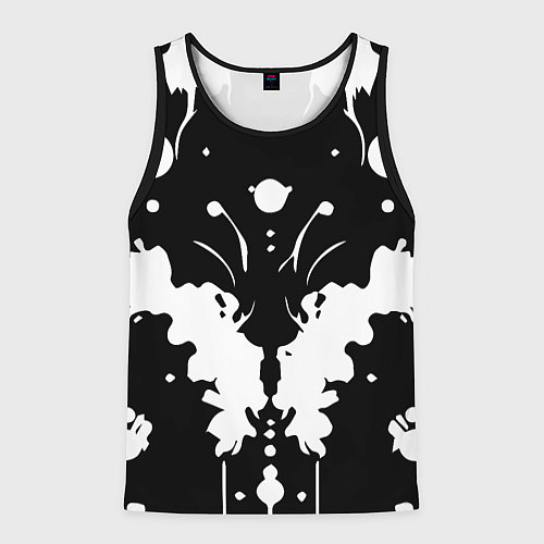 Мужская майка без рукавов Тест Роршаха - психоделика / 3D-Черный – фото 1