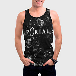 Майка-безрукавка мужская Portal black ice, цвет: 3D-черный — фото 2