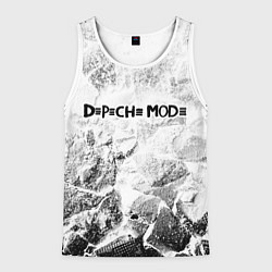 Майка-безрукавка мужская Depeche Mode white graphite, цвет: 3D-белый