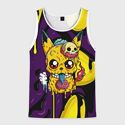 Майка-безрукавка мужская Зомби Пикачу и желтые пятна, цвет: 3D-белый