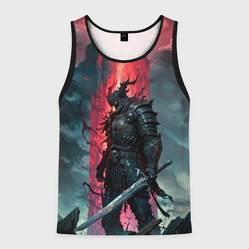 Мужская майка без рукавов Рыцарь из армии тьмы / 3D-Черный – фото 1