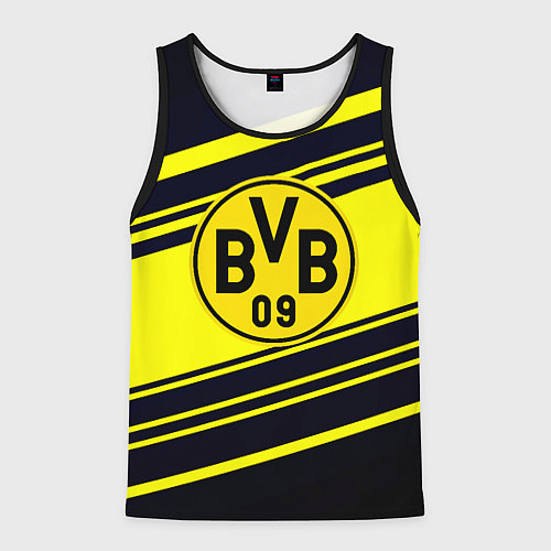 Мужская майка без рукавов Borussia sport geometry / 3D-Черный – фото 1