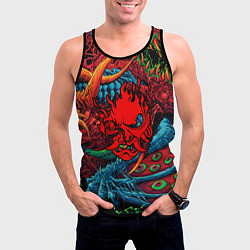 Майка-безрукавка мужская Samurai logo cyberpunk, цвет: 3D-черный — фото 2