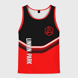 Майка-безрукавка мужская Linkin park geometry line steel, цвет: 3D-красный