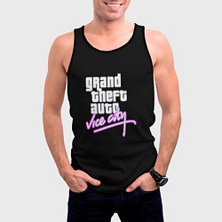Майка-безрукавка мужская GTA vice city logo, цвет: 3D-черный — фото 2