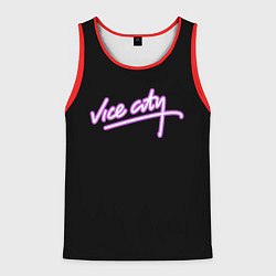 Майка-безрукавка мужская Vice city logo neon, цвет: 3D-красный