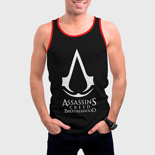 Мужская майка без рукавов Assassins Creed brotherhood / 3D-Красный – фото 3