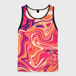 Мужская майка без рукавов Абстракция кислотно мраморный фон