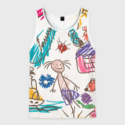 Мужская майка без рукавов Детский принт