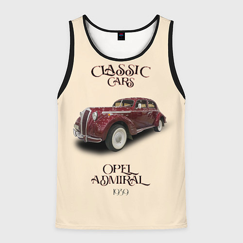 Мужская майка без рукавов Классические автомобиль 1939 года Opel Admiral / 3D-Черный – фото 1