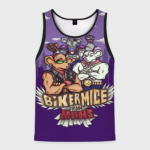 Мужская майка без рукавов Мыши-рокеры с Марса / 3D-Черный – фото 1