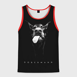 Мужская майка без рукавов Dobermann head