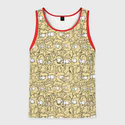 Мужская майка без рукавов Дудл человечки носатые - паттерн