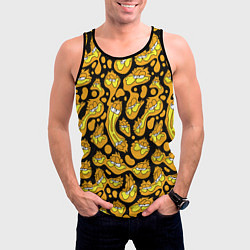 Майка-безрукавка мужская Гарфилд паттерн, цвет: 3D-черный — фото 2