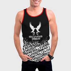 Майка-безрукавка мужская Hollywood Undead band, цвет: 3D-красный — фото 2