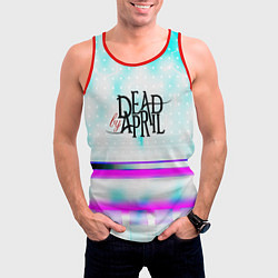 Майка-безрукавка мужская Dead by april rock band, цвет: 3D-красный — фото 2