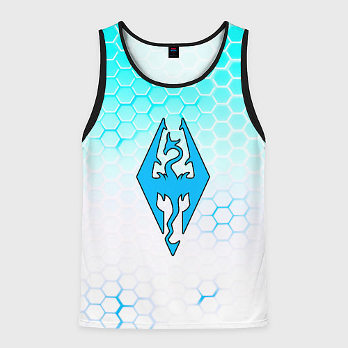 Мужская майка без рукавов The elder scrolls hexagon / 3D-Черный – фото 1