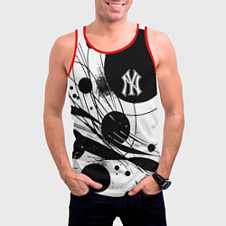 Майка-безрукавка мужская New York Yankees baseball team - abstraction, цвет: 3D-красный — фото 2
