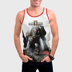 Майка-безрукавка мужская Warhammer 40000 space marine 2 poster, цвет: 3D-красный — фото 2