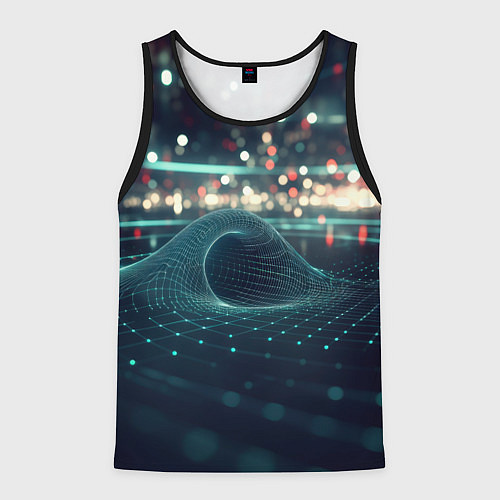 Мужская майка без рукавов Кибернетическое пространство / 3D-Черный – фото 1