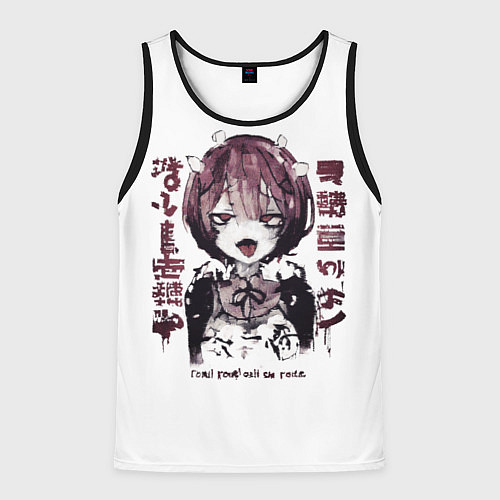 Мужская майка без рукавов Ram Ahegao / 3D-Черный – фото 1