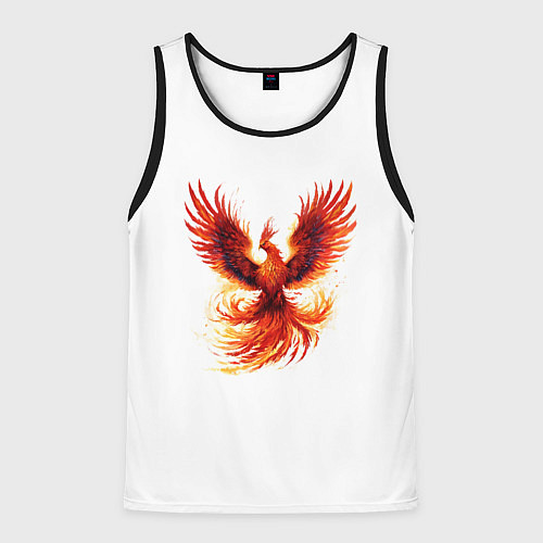 Мужская майка без рукавов Восставший из пепла Феникс / 3D-Черный – фото 1