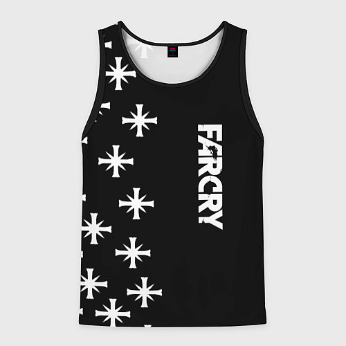 Мужская майка без рукавов Farcry текстура знаки / 3D-Черный – фото 1