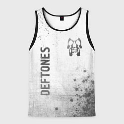 Майка-безрукавка мужская Deftones - white gradient вертикально, цвет: 3D-черный