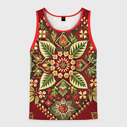 Мужская майка без рукавов Русские классические узоры и орнамент