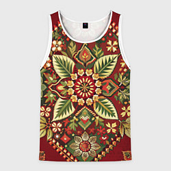 Мужская майка без рукавов Стиль советского ковра узоры и орнамент