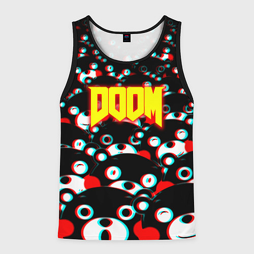 Мужская майка без рукавов Doom anime / 3D-Черный – фото 1