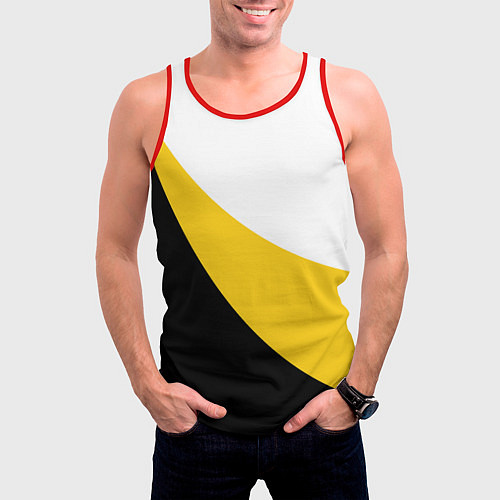 Мужская майка без рукавов Сокрушу пред ним врагов его большой герб / 3D-Красный – фото 3