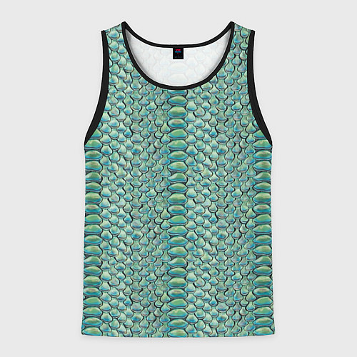 Мужская майка без рукавов Змеиная кожа паттерн / 3D-Черный – фото 1