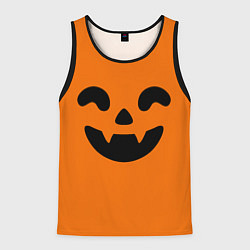 Майка-безрукавка мужская Весёлая тыква верх, цвет: 3D-черный