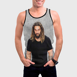 Майка-безрукавка мужская Jason Momoa, цвет: 3D-черный — фото 2